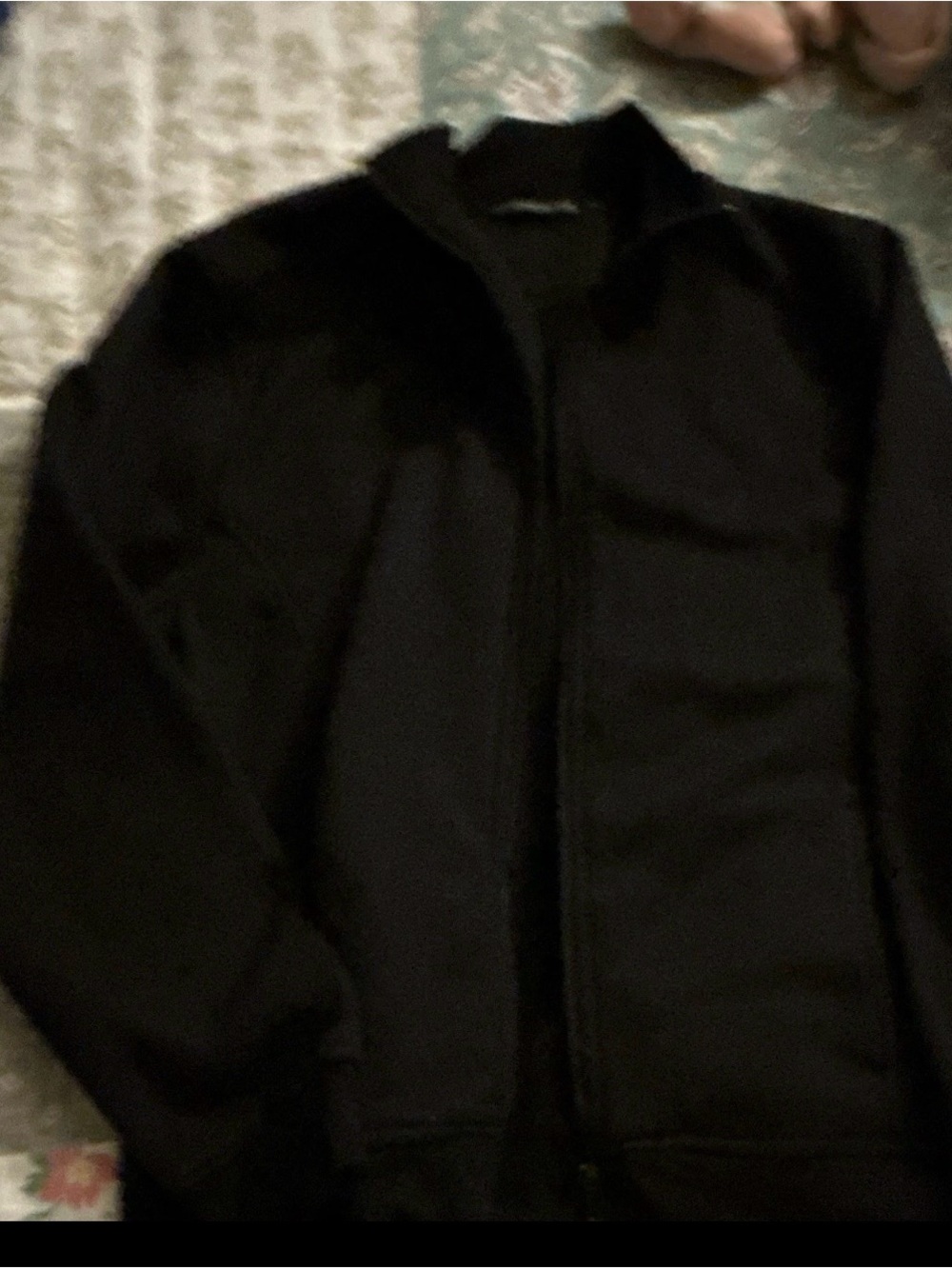 Men's Black Zip-Up Sweater Jacket